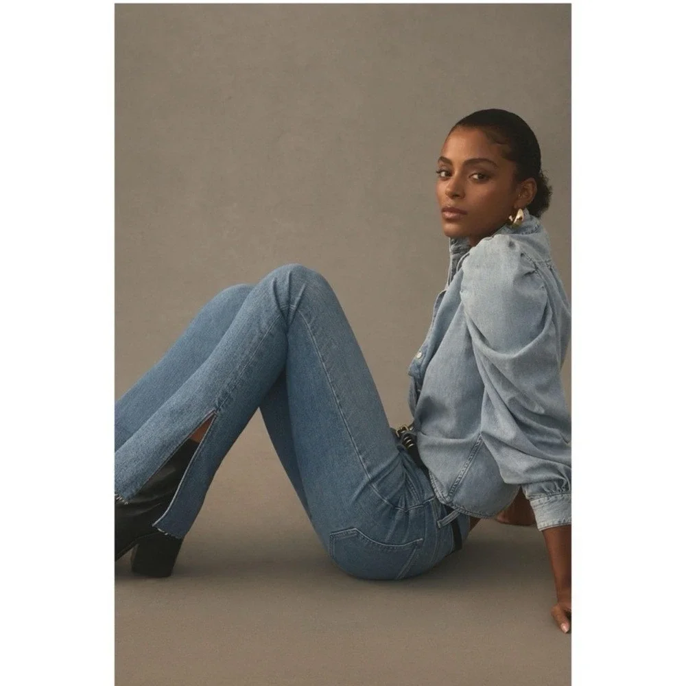 Favorite Daughter Valentina Shortie‎ Jeans Womens Laurel High Rise Cigarette NWT